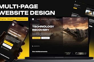 design a clean business or multi page website UI UX
