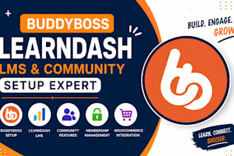 buddyboss learndash setup, lms website, membership community expert