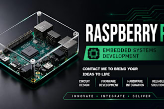 design raspberry pi systems, circuit design, microcontroller and esp32 firmware