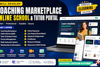 develop coaching marketplace, online school and tutor portal