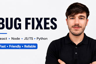 fix bugs in react, node, javascript, typescript or python