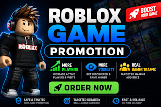 promote your roblox game, roblox marketing, and player growth strategy
