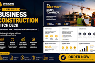 build business construction pitch deck contractors pitch deck surveyors deck