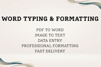 type and format word documents professionally