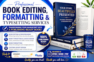 proofread memoir, paperback formatting, kdp book formatting, book editing
