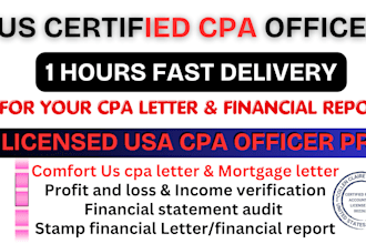 write mortgage letter, verification letter, employment letter, financial report