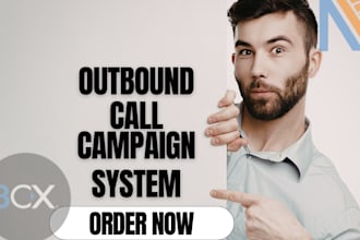 setup outbound call campaign IVR routing 3cx and dashboard