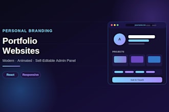 build a professional portfolio website with admin panel