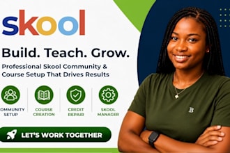 skool community setup skool course creation skool credit repair skool community