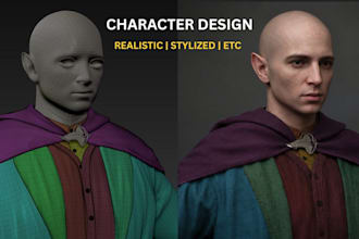 do aaa 3d character models, texture, rigging for games movies or animation