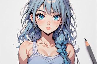 draw anime or cartoon style portraits