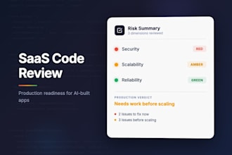 review your ai built saas code for production readiness