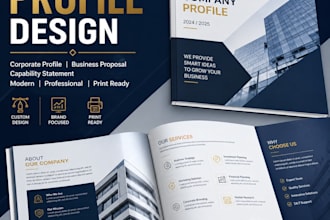 design a professional company profile, corporate profile, and business proposal