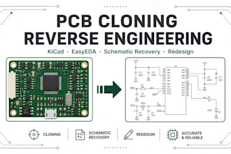 reverse engineer, clone and redesign your pcb schematic and layout in kicad