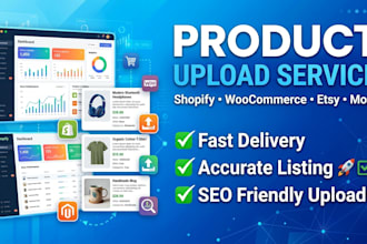 upload products to shopify and all e commerce stores