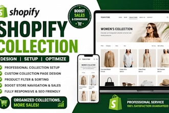 create, organize and optimize shopify collections professionally