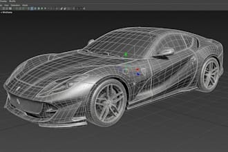 create realistic 3d car and vehicle models for games and rendering