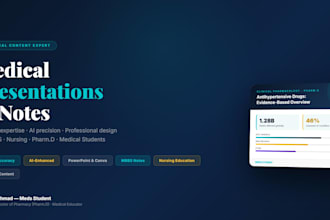 create medical articles, presentations and content for healthcare