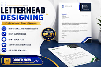 design a professional custom letterhead for your business