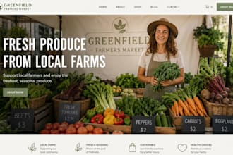 squarespace farmers stall website food market website fresh produce vendor site