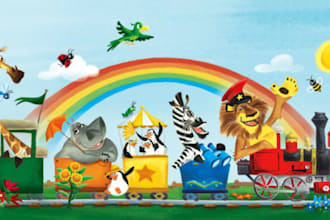 design watercolor children storybook illustrations