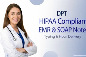 type medical reports, patient files and healthcare documents