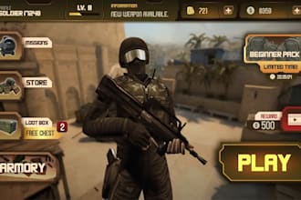 design game UI design UI UX, hud menu inventory in unity and unreal engine