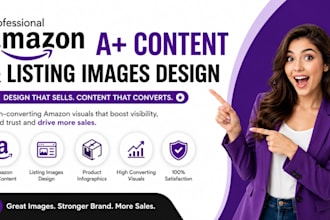 design amazon aplus content listing images and ebc for more sales
