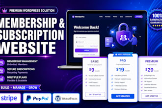 build a wordpress membership and subscription website with memberpress