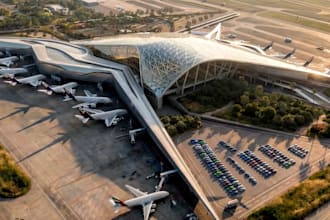 do 2d,3d airport design terminal runway airport masterplan aviation environment