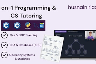tutor you in c, python, and computer science concepts