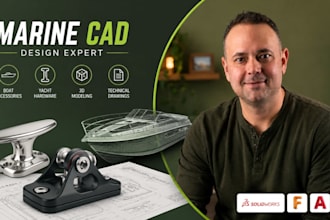 marine equipment design, boat accessory design, yacht hardware cad expert