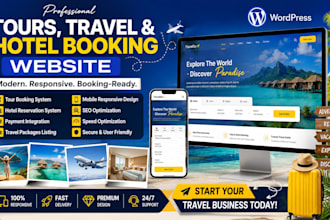 create tours, travels and hotel booking wordpress website