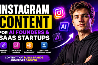 create instagram content for ai founders and saas startups