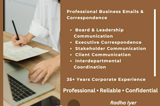 be your personal assistant for professional  correspondence