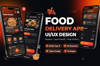 design an online food delivery mobile app UI UX design