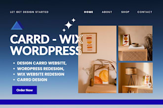 redesign wix website, carrd website redesign, carrd wordpress website, unbounce