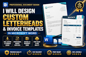 design custom letterheads and invoice templates in microsoft word
