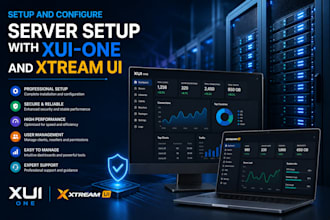setup and configure  server with xui one, xtream ui, and panel installation