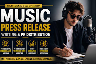 do music press release writing pr distribution for artists and brands
