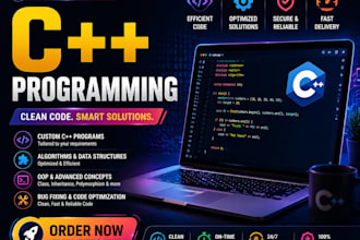 develop cpp programs, oop projects and data structures