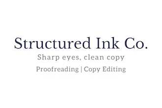 proofread and copy edit your document with a sharp, experienced eye