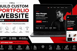 build custom portfolio website for startup businesses