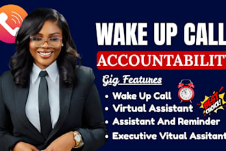 be your executive, personal wake up call and accountability visual assistant