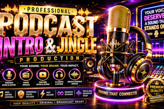 produce a custom podcast intro jingle and radio jingle for your brand