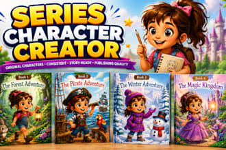 illustrate childrens book series characters for publishers