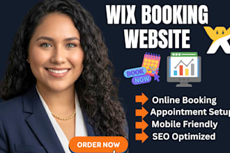design wix website, booking appointment website and wix SEO optimization