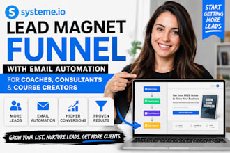 build a systeme io lead magnet funnel with email automation