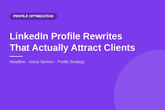 write your linkedin about section, headline and profile bio