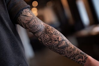 professionally design your sleeve tattoo , chest tattoo